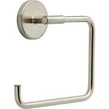 Trinsic Porte-serviettes à main (lot de 1), anneau porte-serviettes carré en acier inoxydable brillant pour salle de bain et cuisine – Compatible