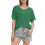 Γυναικεία Casual T-shirts με V λαιμόκοψη, κοντομάνικα, χαλαρή εφαρμογή, καλοκαιρινά, 4