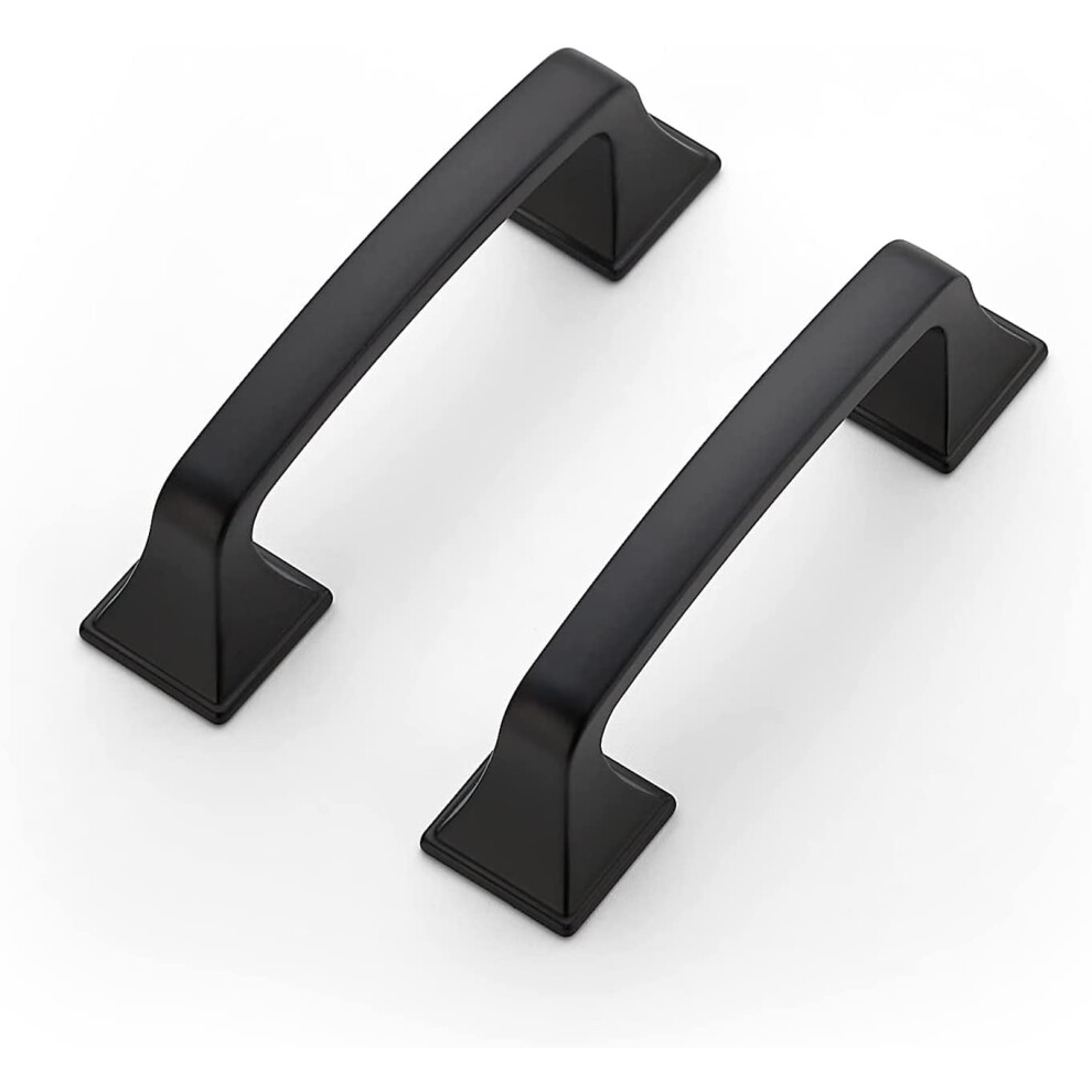 Zoizocp 30-Pack 3" Square Matte Black Cabinet Pulls, Compatible With Standard Cabinets 9555307259817