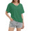 Γυναικεία Casual T-shirts με V λαιμόκοψη, κοντομάνικα, χαλαρή εφαρμογή, καλοκαιρινά, 3