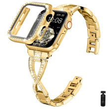 Armband kompatibelt med Apple Watch Series 1 2 3 Women Rostfritt metallarmband för iWatch 42 mm