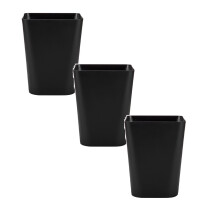 3er-Pack kleiner Mülleimer, Abfalleimer für Badezimmer, Küche, Büro, Arbeitsplatte (Schwarz)
