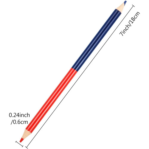 24 Pack Checking Pencils Red and Blue Erasable Pencils Pre-Sharpened for Checking Map Coloring Tests Grading 1