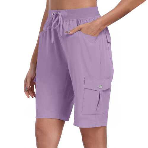 Γυναικεία σορτς Plus Size με τσέπες, χαλαρά, casual, κομψά, ελαφριά, γυναικεία, φαρδιά, cargo 2