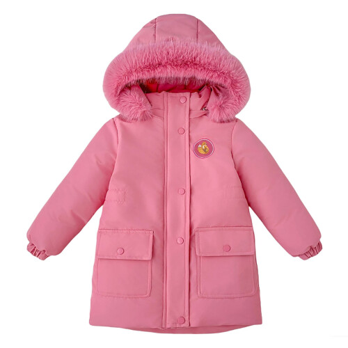 Casaco de inverno feminino longo acolchoado com enchimento de plumas, à prova de vento e com capuz.