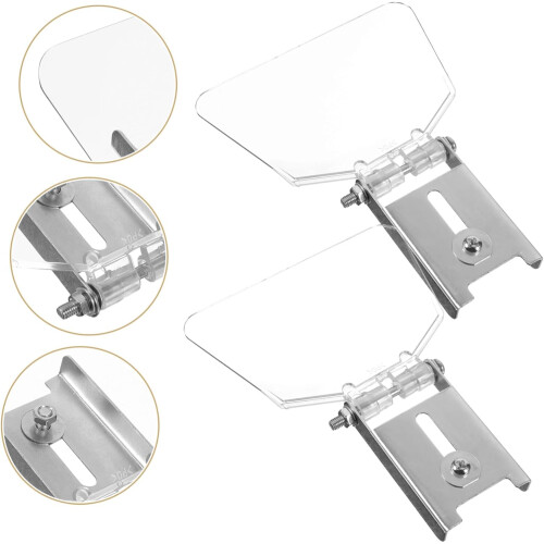 2pcs Bench Grinder Eye Shield Replacement Stainless Steel Safety Guard Rust Resistant Wide Compatibility 2