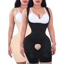QRIC Body modelujące całe ciało dla kobiet, body modelujące talię, gorset modelujący brzuch, wyszczuplający uda, bielizna modelująca, odzież
