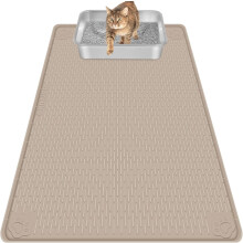 Macskaalom szőnyeg, extra nagy, 40" x 28" szilikon szőnyeg, alomfogó szőnyeg a szétszóródás szabályozására, puha a cica mancsain, könnyen