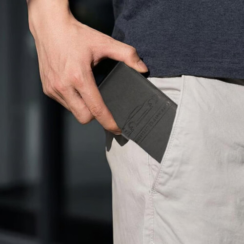 Blå PU-læder bildokumentholder med magnetisk lukning 1