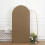 BalsaCircle7ft Taupe Εφαρμοστό Ματ Spandex Στρογγυλή Τοπ Κάλυμμα Βάσης για Αψίδα Γάμου, 1