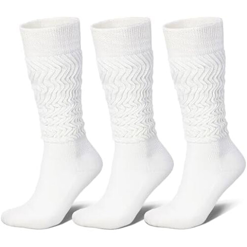 Γυναικείες κάλτσες από μαλλί Merino Slouch, μαλακές μέχρι το γόνατο, ζεστές, άνετες, με