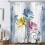 Dusjforheng i polyester med blomstermønster, 70x70 1