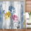 Dusjforheng i polyester med blomstermønster, 70x70 4