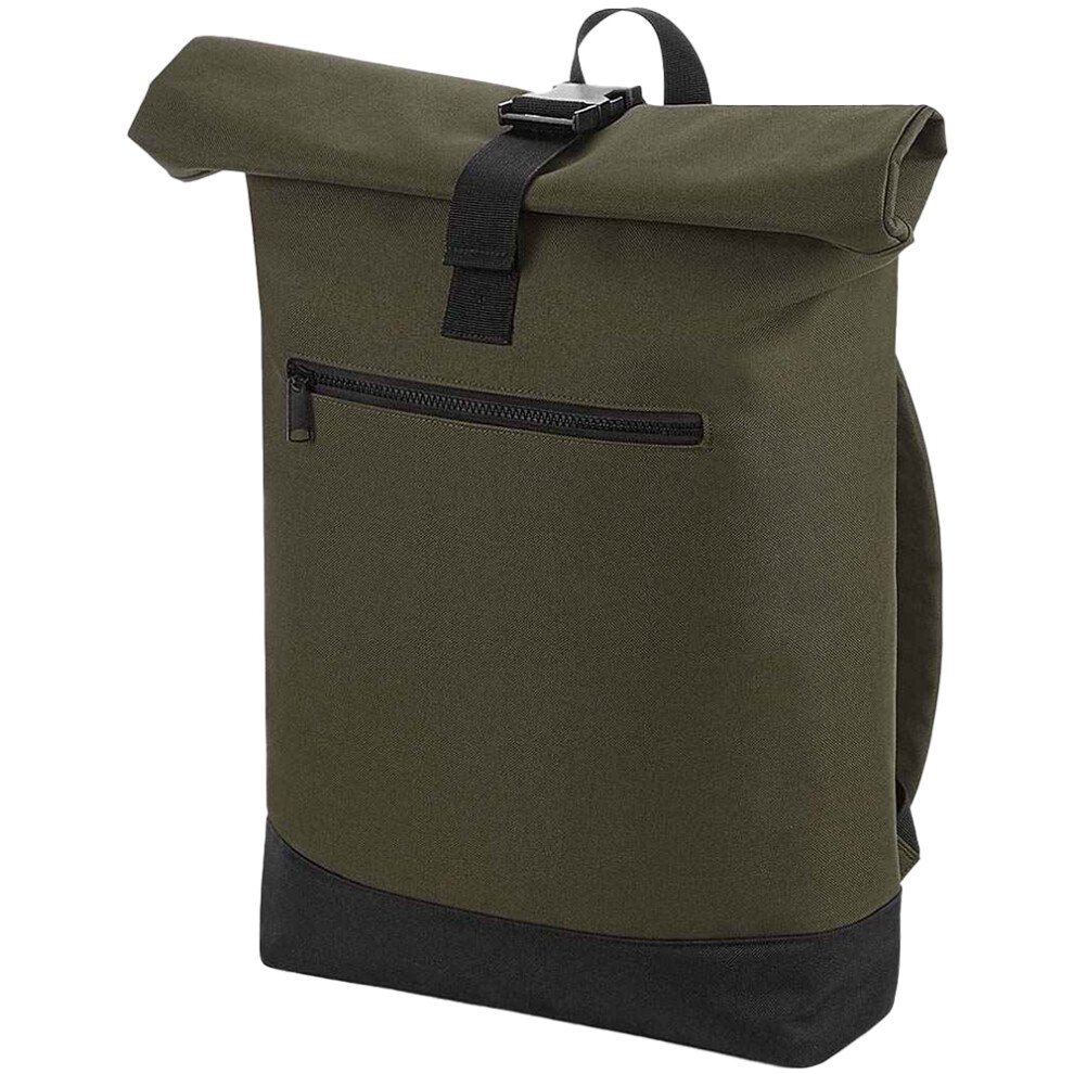 Bagbase (One Size, Military ) Roll Top Backpack Green