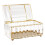 Porta-lenços dourado com strass para decoração de sala de estar 3
