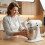 Flour Funnel Mess Free Baking Accessory for Kitchen Aid Stand Mixer 7