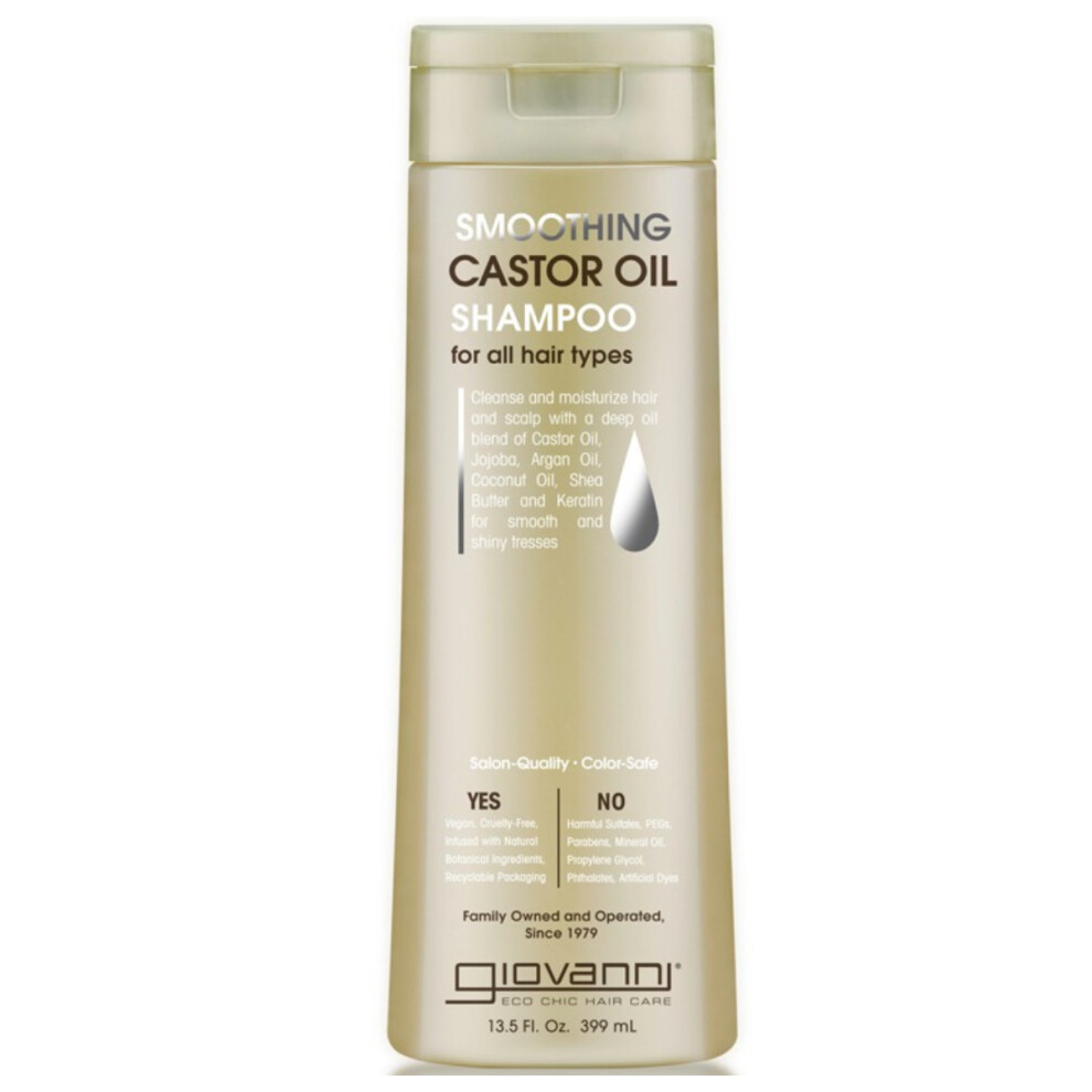 Giovanni Smoothing Castor Oil Shampoo |Nourishes and softens hair |Gentle cleansing for daily use - 400ml