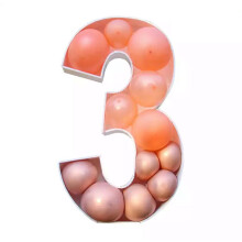 Photogenic 3D Number Display Eye Catching Party-93 cm number 3