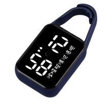 Portable Electronic Hanging Watch Keyring Hanging Watch-Blue