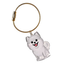 Elegant Pet Loss Memorial Keychain Features Visible Hair-Bomei