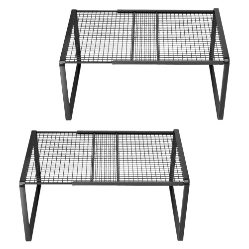 Space Saving Closet Organizers Shelf Set With Nonslip Edges-1
