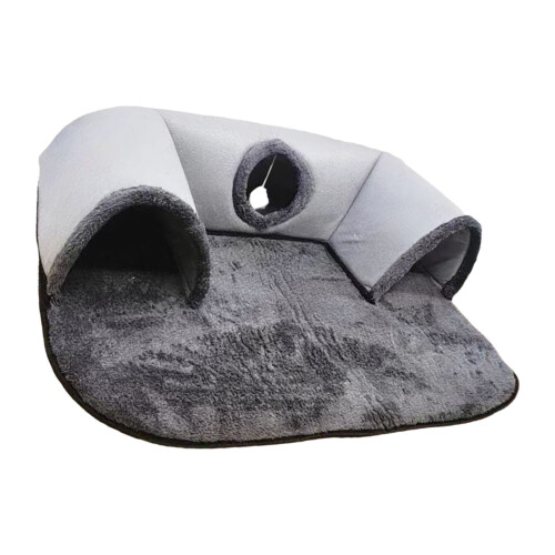 Multiuse Cats Play Tunnel Polyester Fabric Foldable Design-S