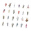 25 stuks modeltrein scène mensen diverse poses plastic stad-C 1