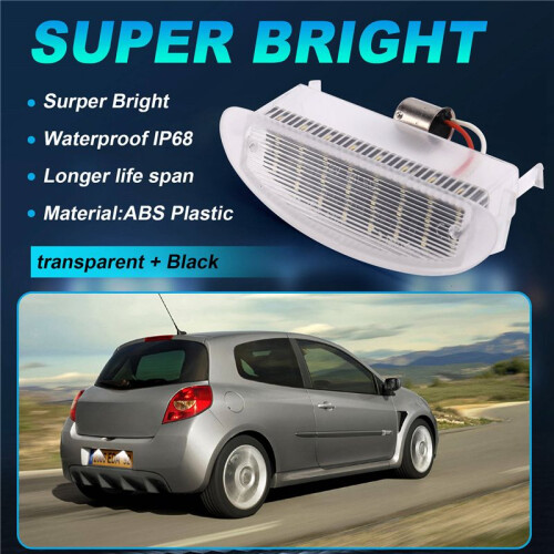 Luce Targa per Auto per  Clio MK2 1998-2006 Twingo 1993-2007 Luce Targa 2