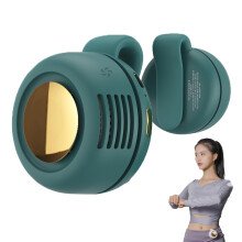Portable Waist Fan with Clip, 5100RPM Speed, USB Rechargeable, 3 Speeds, Green for Outdoor