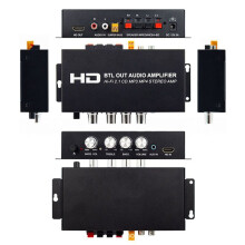 HI-FI 2.1CH Audio Amplifier 160W+80W -Compatible/RCA/AUX Bass/Treble Control for Home/Car/Outdoor EU Plug