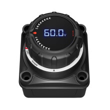 Upgrade Battery Disconnect with Voltmeter, Master Isolator Cut/Shut Off DC5-60V for Marine Boat Car Truck