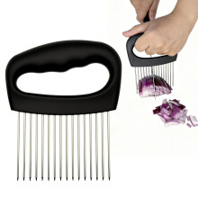 2in1 Vegetable Slicer and Meat Tenderizer with 16 Stainless Steel Needles and NonSlip Grip