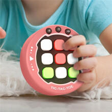 Tic Tac Toe Game Table Brainteaser Games 3 in A Row Table Top Game Family for 3-5 Years Old Portable Console Game