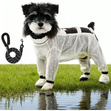 Støvtette bukser for kjæledyr, vanntette strømpeholdere til hund, justerbare sklisikre potebeskyttere for regn/snø – små til store hunder