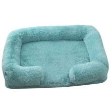 Großes Hundebett, Plüsch-Haustierbett, Winterbett mit dicker Polsterung, Hundeschlafsofa mit herausnehmbarer Polsterung, quadratisches Hundebett