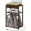 3-Tier End Table with Charging Station and USB Port Brown 1