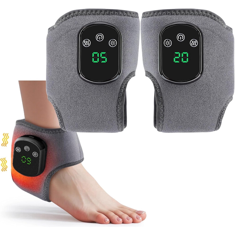 Wireless Rechargeable Triple Method Massager for Foot & Ankle â 3 Modes, 5 Heat Levels, Compatible with Neuropathy & Tendonitis Relief