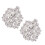Shoe Clips Silver Crystal Rhinestone 1 Pair 1