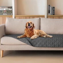 3X Stronger Waterproof Pet Blanket, Scratch Proof Furniture Protector for Dogs Cats, Reversible Cover 30x70 Inch, Dark Grey