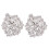 Shoe Clips Silver Crystal Rhinestone 1 Pair 2x2in 4