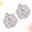 Shoe Clips Silver Crystal Rhinestone 1 Pair 2x2in 6