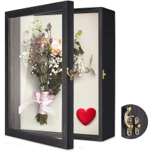 Shadow Box Frame White Pink 8x10 Linen Back