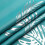 Teal Blackout Curtains Silver Palm Pattern 2 Panels 52x72 7