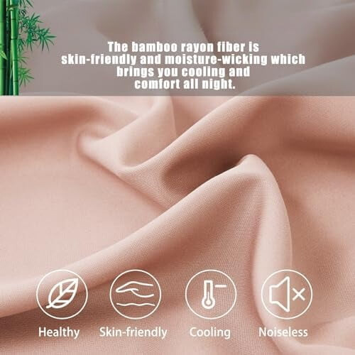 Μαξιλαροθήκες Bamboo Rayon King σετ των 2, ροζ 20x36 ιντσών 1