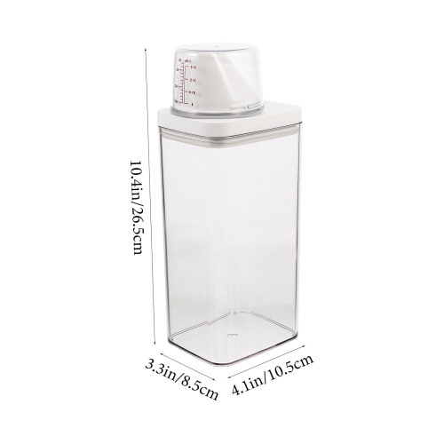 Airtight Food Storage Container, Clear Plastic, 1500 ml 1