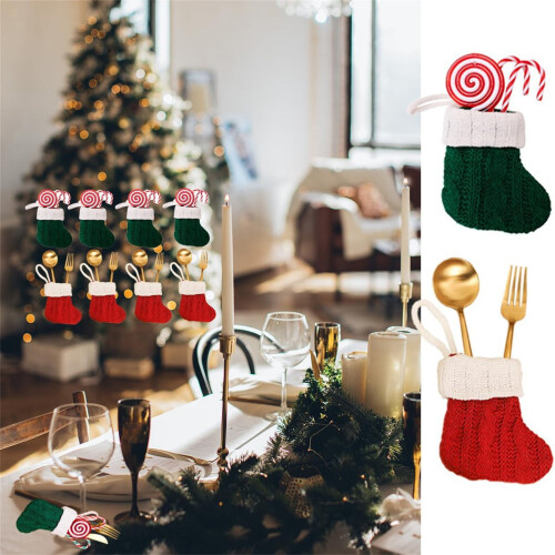 Gestrickte Mini-Weihnachtsstrümpfe, 12er-Pack 2