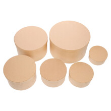 Boîtes cadeaux rondes en papier kraft – 6 tailles