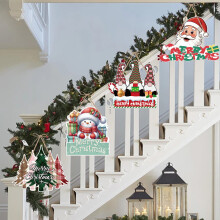 Ensemble de 4 décorations de porte de Noël en papier Hometravel