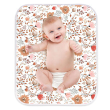 Dinosaur Diaper Changing Pad, 3-Layer Waterproof & Absorbent, Foldable Reusable Underpad for Babies/Patients, 24"x30", 1Pack/2Pack