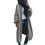Damen-Cardigans in Unifarben, locker gestrickt, Oversize-Schnitt, Grau 1
